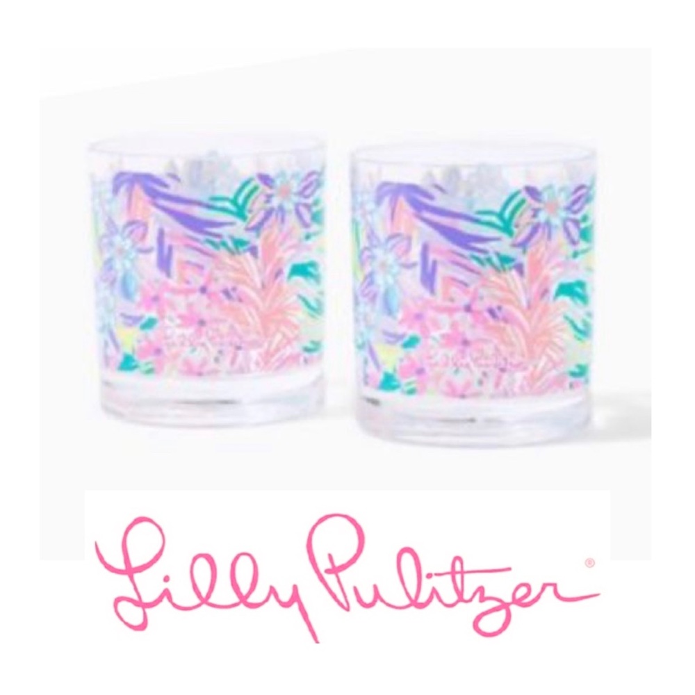 Lilly Pulitzer Glasses Acrylic It Was All A Dream NIB